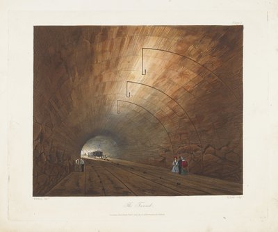 Tunel. Z barevných pohledů na Liverpool a Manchester Railway, 1831 od Thomas Talbot Bury