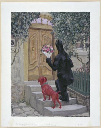 Der Simplicissimus jako Gratultant od Thomas Theodor Heine