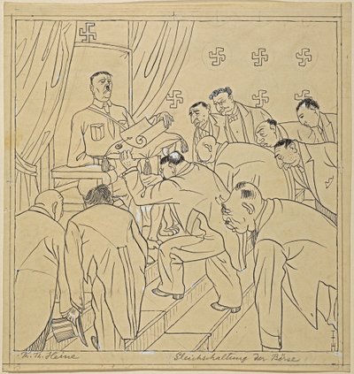 sladění burzy; Simplicissimus XXXV/36, 1930 od Thomas Theodor Heine