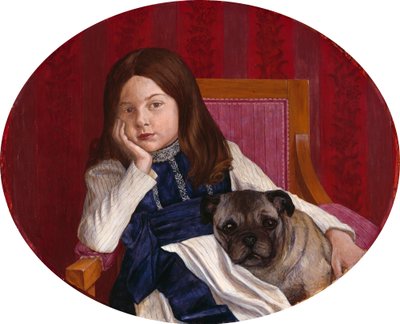 Johanna, umělcova dcera s mopsem od Thomas Theodor Heine