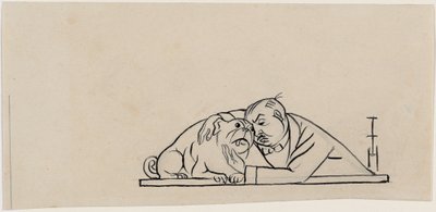 Autoportrét s mopsem od Thomas Theodor Heine