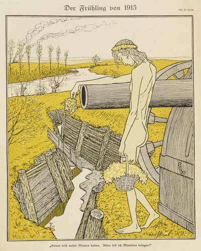 Jaro v roce 1915, ilustrace z německého časopisu 