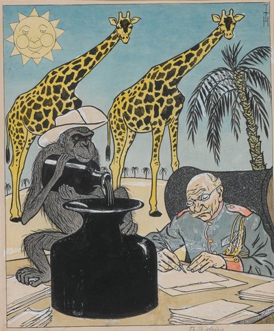 Kolonie nemohou pod německou vládou vzkvétat, protože inkoust zasychá..., 1903. od Thomas Theodor Heine