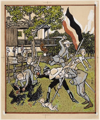 Jak starověcí zpívali; Simplicissimus V/22 od Thomas Theodor Heine