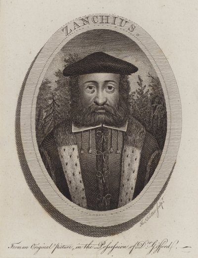 Girolamo Zanchi, italský protestantský reformační duchovní (rytina) od Thomas Trotter