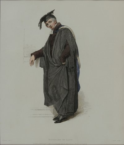 Bakalář práv, vyrytý J. Agarem, publikováno v R. Ackermann