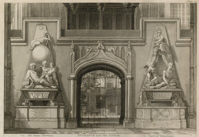 Vstup do sboru, Westminster Abbey, Londýn od Thomas Uwins