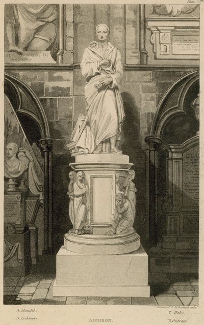 Památník Addison, Westminster Abbey, Londýn od Thomas Uwins