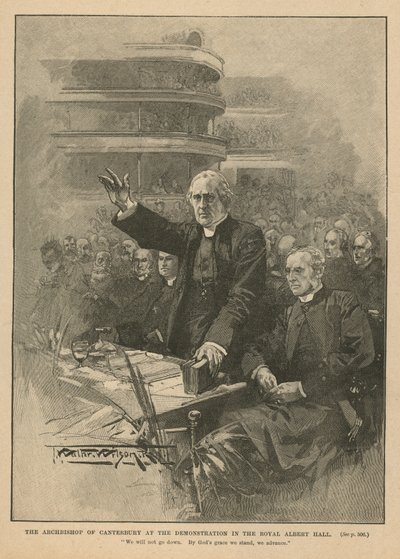 Arcibiskup z Canterbury na demonstraci v Royal Albert Hall od Thomas Walter Wilson