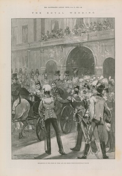 Odjezd vévody z Yorku a jeho nevěsty z Buckinghamského paláce od Thomas Walter Wilson