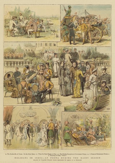 Prázdniny v Indii, v Poona během období dešťů (chromolitho) od Thomas Walter Wilson