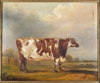 Wildair, osmiletá jalovice v říční krajině, 1827 od Thomas Weaver