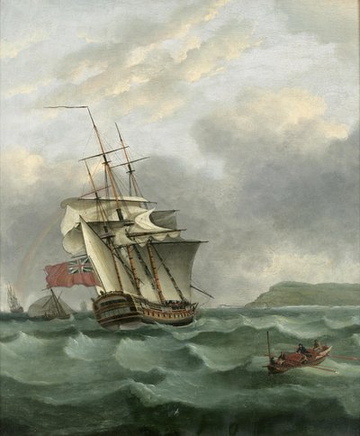 HMS Winterton se blíží k Doveru, autor: Thomas Whitcombe od Thomas Whitcombe