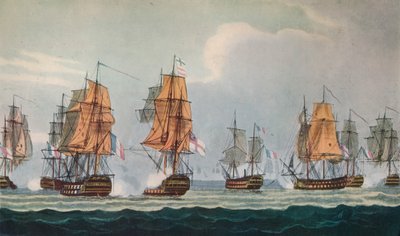 Strachans Action off Ferrol, c1806 od Thomas Whitcombe