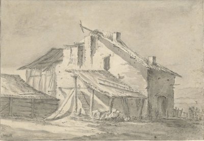 Zchátralý statek od Thomas Wijck (attributed to)