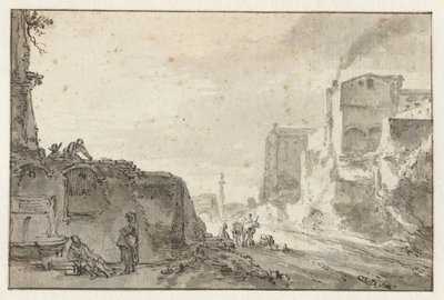 Italské panoráma města od Thomas Wijck