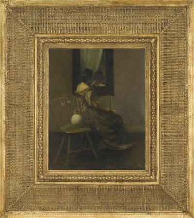 The Mirror, 1907 (olej na dřevěné desce) od Thomas Wilmer Dewing