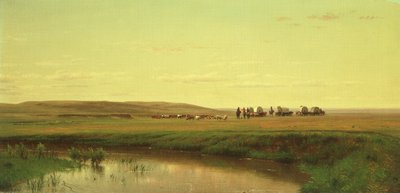 Vagónový vlak na pláních od Thomas Worthington Whittredge