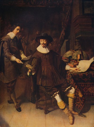 Constantijn Huygens a jeho úředník, 1627, c1915 od Thomas de Keyser