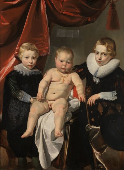 Skupinový portrét tří bratrů Skupinový portrét tří bratří, pojmenovaných Hendrick, Johannes a Simon od Thomas de Keyser