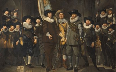 Důstojníci a další příslušníci Občanské gardy III. okresu Amsterdam od Thomas de Keyser