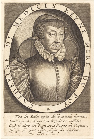Catherine de Medici, královna Francie od Thomas de Leu