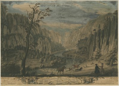 Dovedale - Eight Prospects: rytina, nd [?1743] od Thomas of Derby Smith