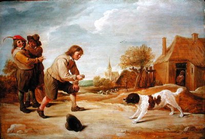 A Game of Catch (olej na panelu) od Thomas van Apshoven