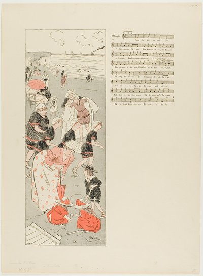 V Trouville od Théophile Alexandre Pierre Steinlen