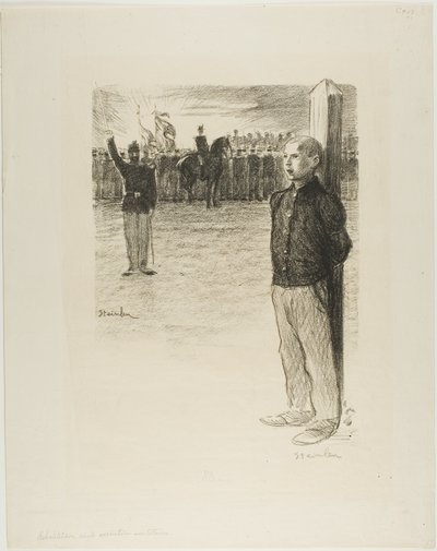 Civilní rehabilitace a vojenská exekuce od Théophile Alexandre Pierre Steinlen