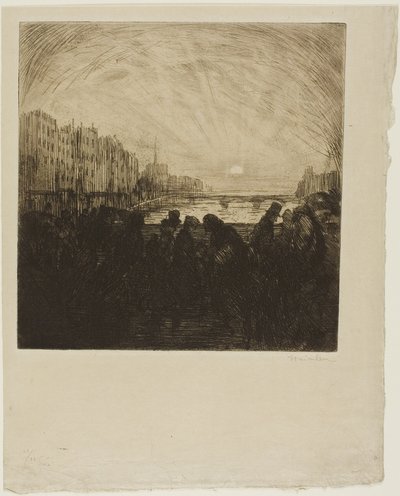 Vliv zapadajícího slunce od Théophile Alexandre Pierre Steinlen
