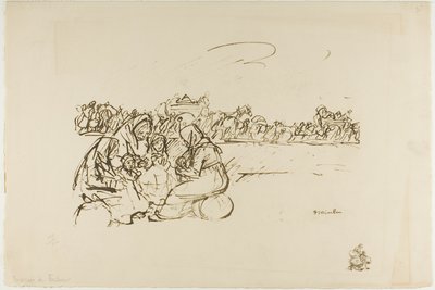 Evakuovaní z Verdunu, deska třicet z Actualités od Théophile Alexandre Pierre Steinlen