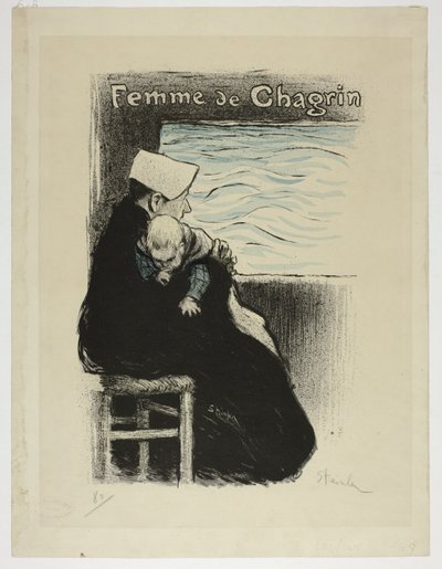 Smutná žena od Théophile Alexandre Pierre Steinlen