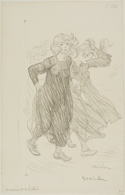 Poryv větru od Théophile Alexandre Pierre Steinlen