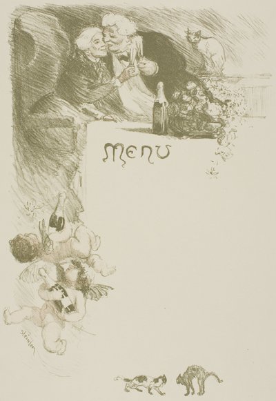 Menu Henriot od Théophile Alexandre Pierre Steinlen