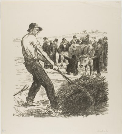 Mléčná kráva od Théophile Alexandre Pierre Steinlen