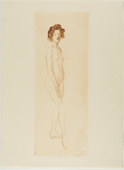 Model ve stoje od Théophile Alexandre Pierre Steinlen