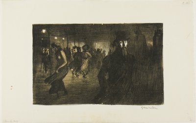 Paříž, noc od Théophile Alexandre Pierre Steinlen