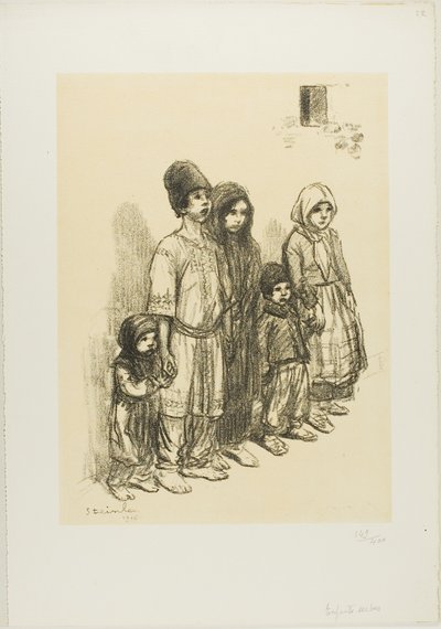 Srbské děti od Théophile Alexandre Pierre Steinlen