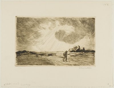 Bouřlivé počasí od Théophile Alexandre Pierre Steinlen