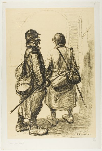 Hodina odjezdu, deska dvacet šest z Actualités od Théophile Alexandre Pierre Steinlen