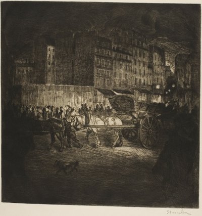 Vozík na odpadky od Théophile Alexandre Pierre Steinlen