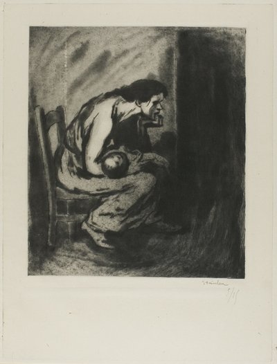 Nemocné dítě od Théophile Alexandre Pierre Steinlen