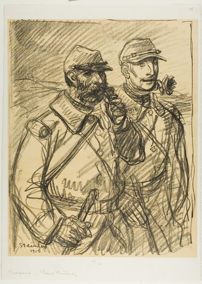 Dva vojáci od Théophile Alexandre Pierre Steinlen