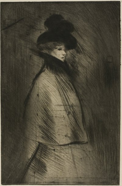 Žena na procházce od Théophile Alexandre Pierre Steinlen