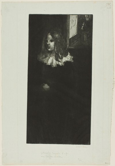 Mladá dívka s bílým límečkem od Théophile Alexandre Pierre Steinlen