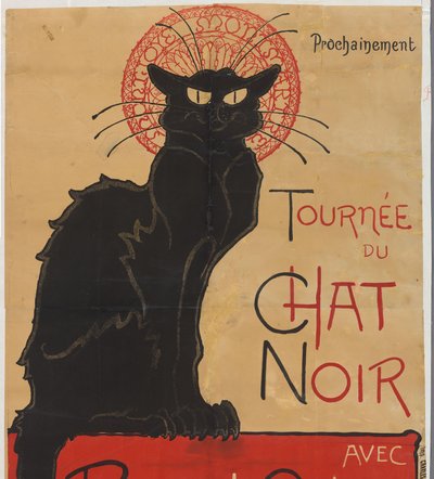 Plakát pro divadelní kavárnu Le Chat Noir v Paříži Prohlídka Chat Noir s Rodolphem Salisem (název na objektu) od Théophile Alexandre Steinlen