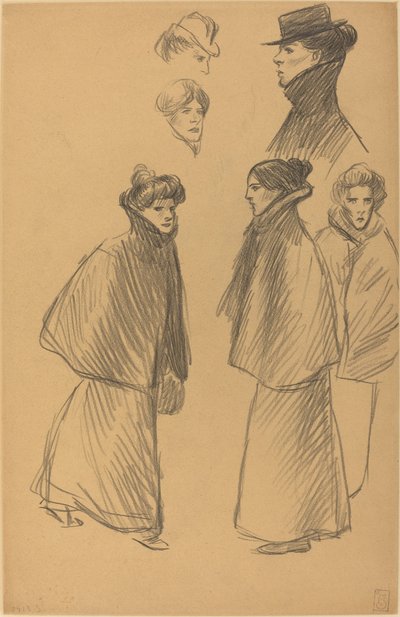 Figurální studie [recto] od Théophile Alexandre Steinlen