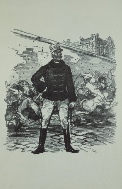 Generál Gaston Auguste (1830-1909) markýz de Gallifet ve Vší slávě od Théophile Alexandre Steinlen