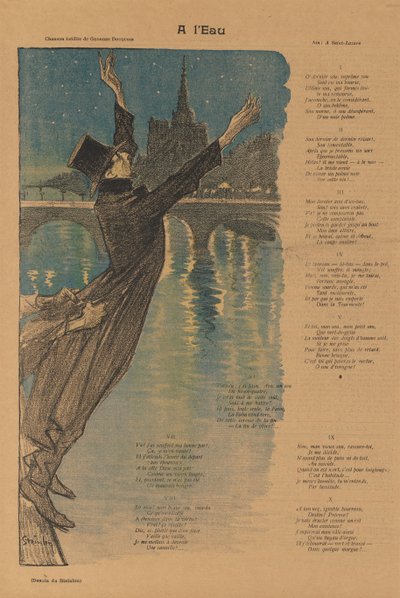 Gil Blas Illustré: Na okraji vody A lEau, 1896. od Théophile Alexandre Steinlen